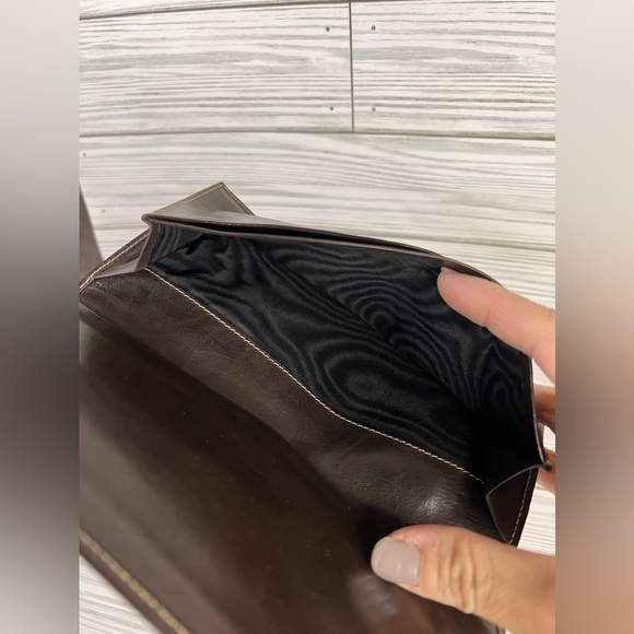 HOLD Celine Authentic Brown Leather
Canvas Vintage Bifold Wallet - Picture 9 of 15